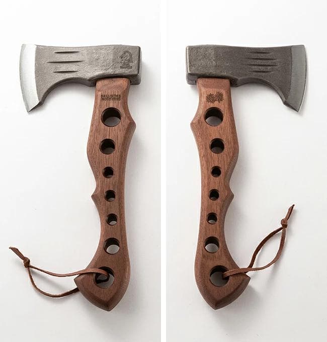 新品 BALLISTICS ドリルド ハンド アックス ウォールナット