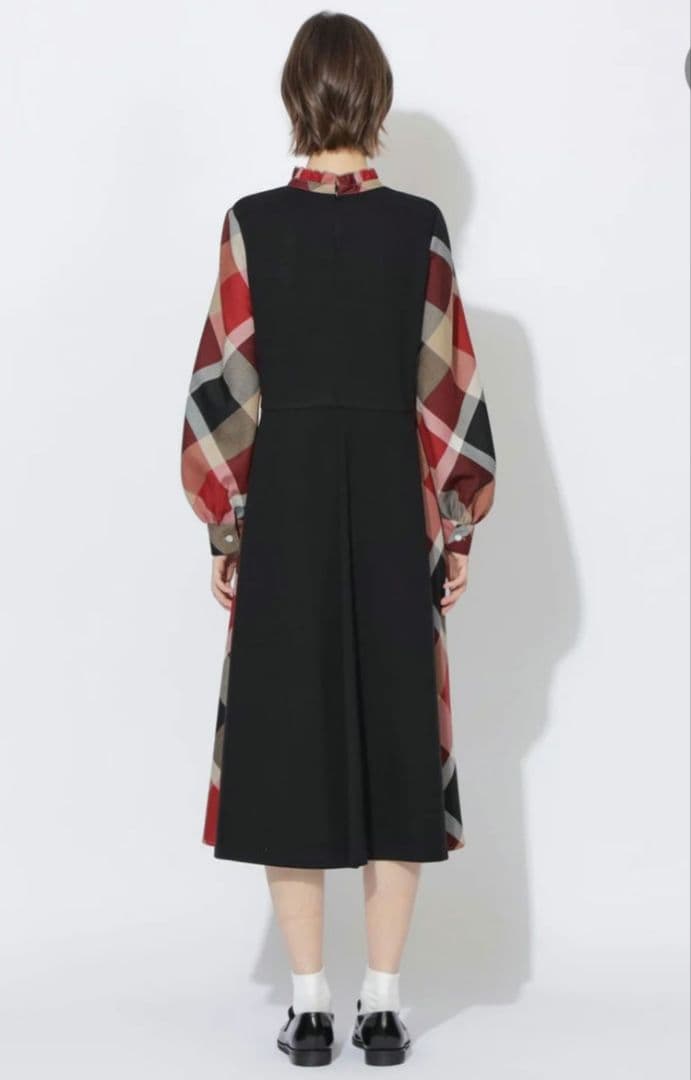 ブルーレーベルクレストブリッジ現行商品☆限定店舗☆ストレッチポンチチェックドレス