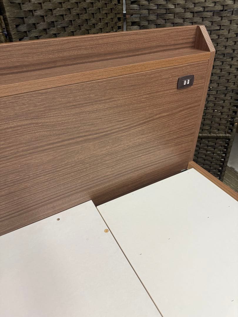 【美品】ニトリ　シングルベッドフレーム　ジオ チェスト40J MBR 板下収納