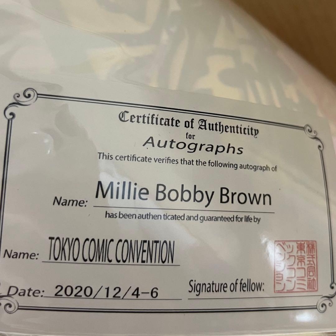 ミリーボビーブラウンの直筆サイン　ストレンジャーシングス