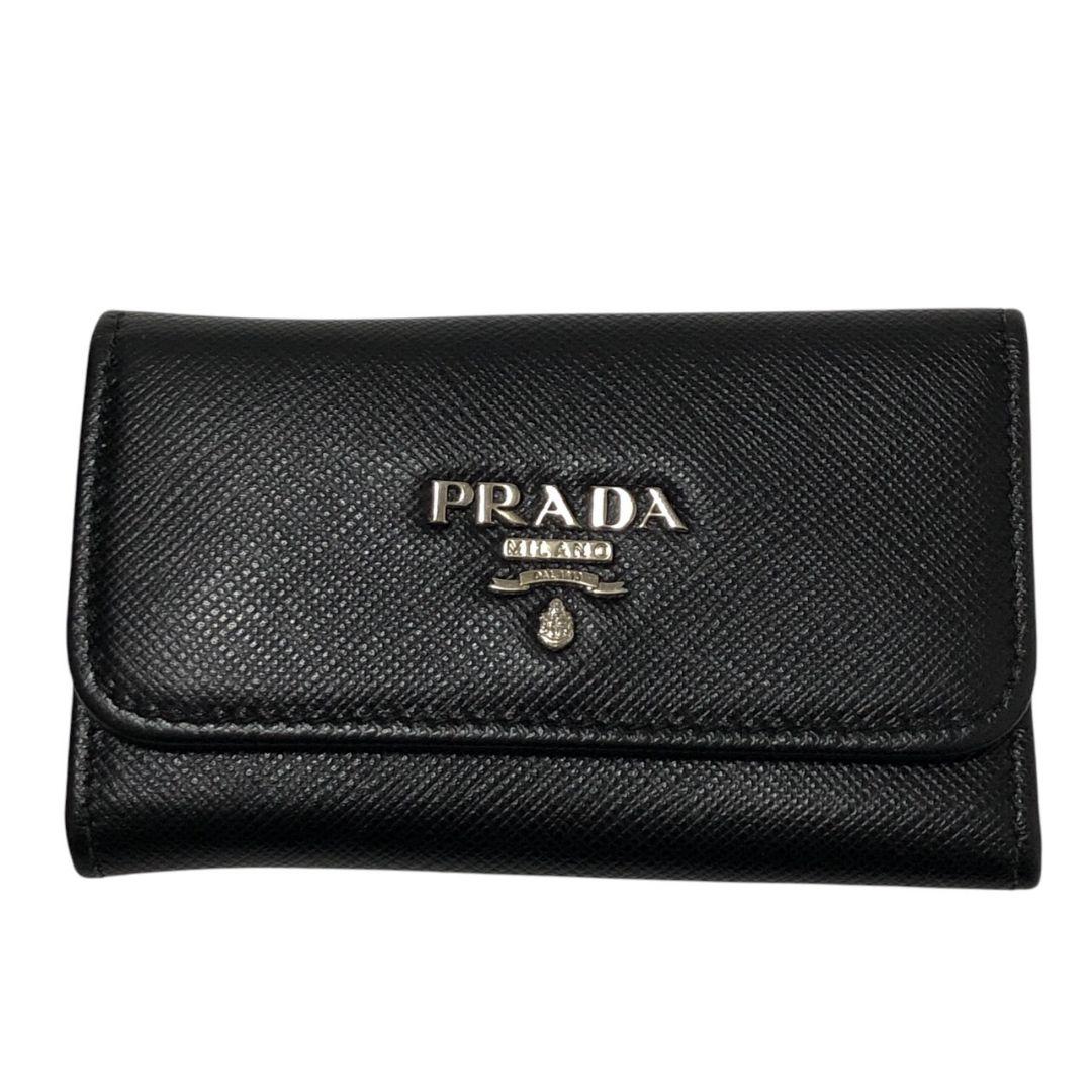 【極美品】PRADA プラダ キーケース サフィアーノ レザー 6連 ブラック