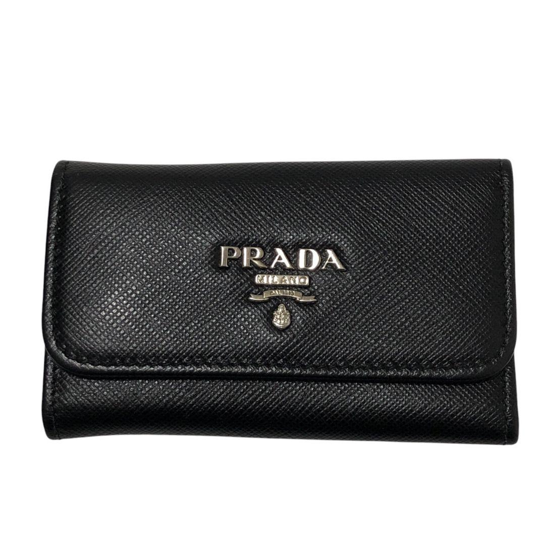 【極美品】PRADA プラダ キーケース サフィアーノ レザー 6連 ブラック