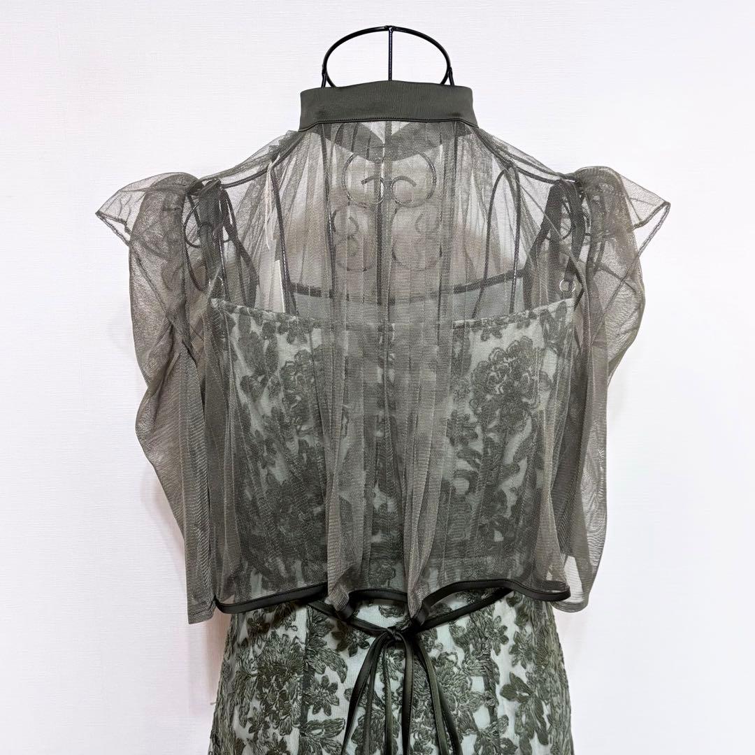 【タグ付】Leja フロントオープンバックプリーツボレロ キャミワンピ 結婚式