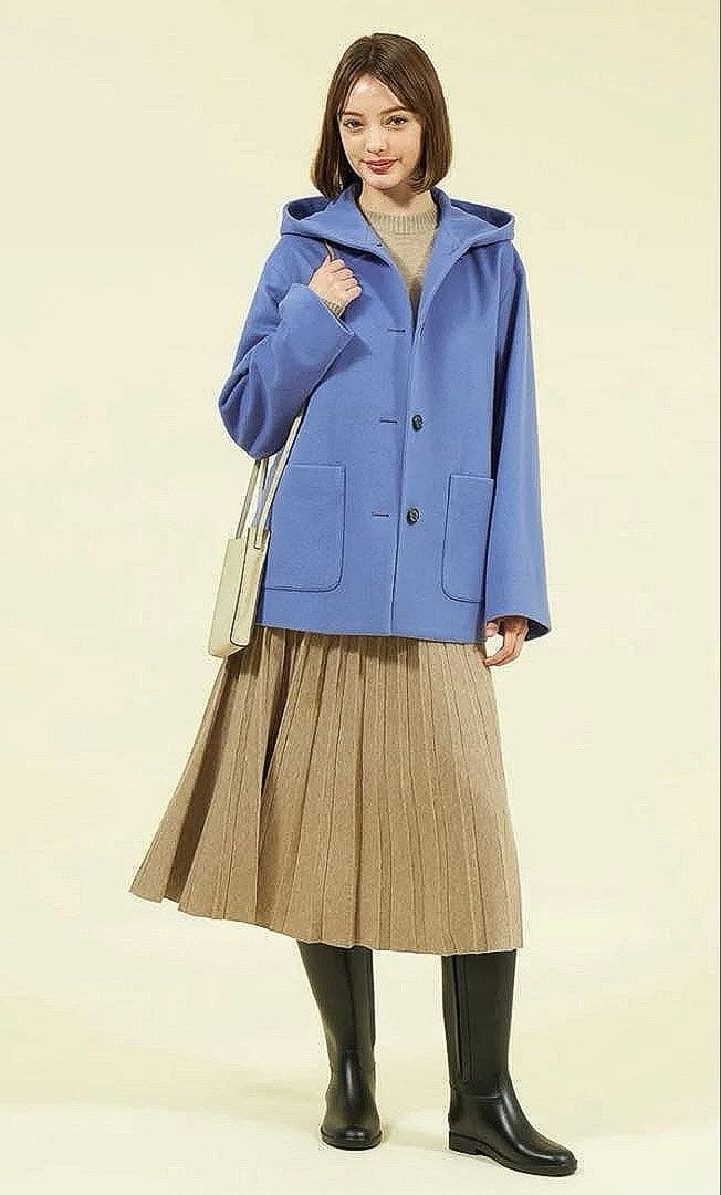 【新品】MACKINTOSH PHILOSOPHYウールコート ミドル丈ネイビー