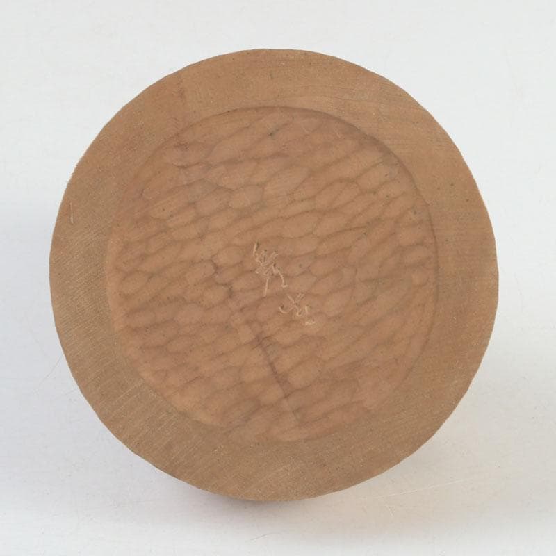 新木　氷馬 富山県工芸家　得地秀生作　木彫　犬　置物　共箱　V　9559