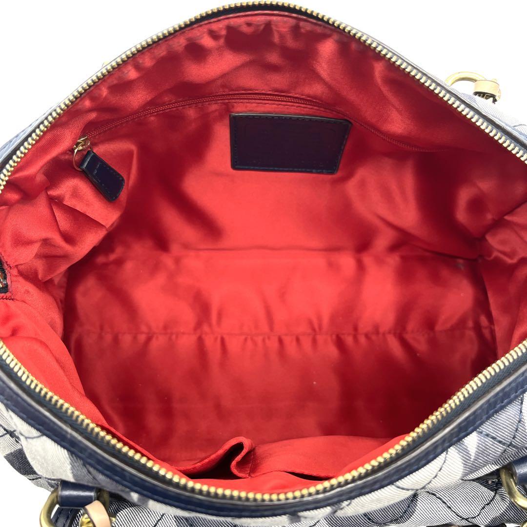 【希少】コーチ シグネチャー キルティングデニム 2way ショルダーバック