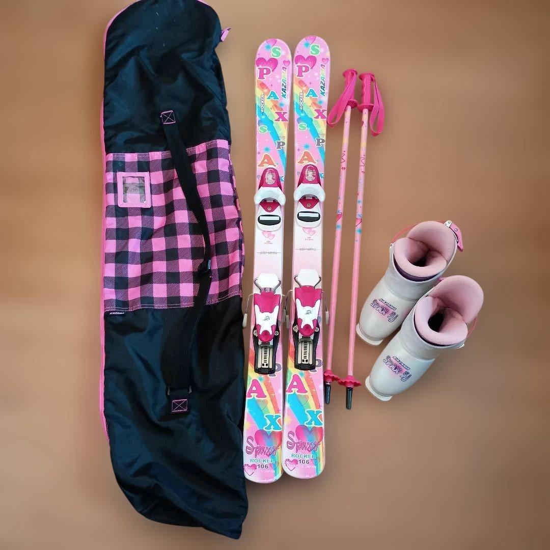 スキー4点セット 板 106 ブーツ19cm