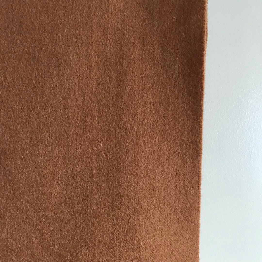 Johnstons カシミヤ大判ストール　ダークキャメル　クリーニング済