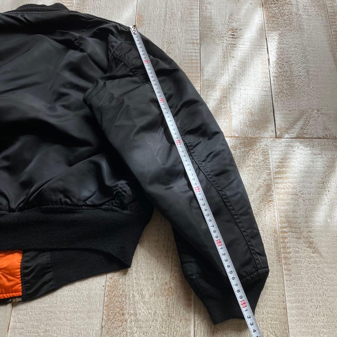 アルファ MA-1 M ブラック USA製 vintage 短丈 ショート丈