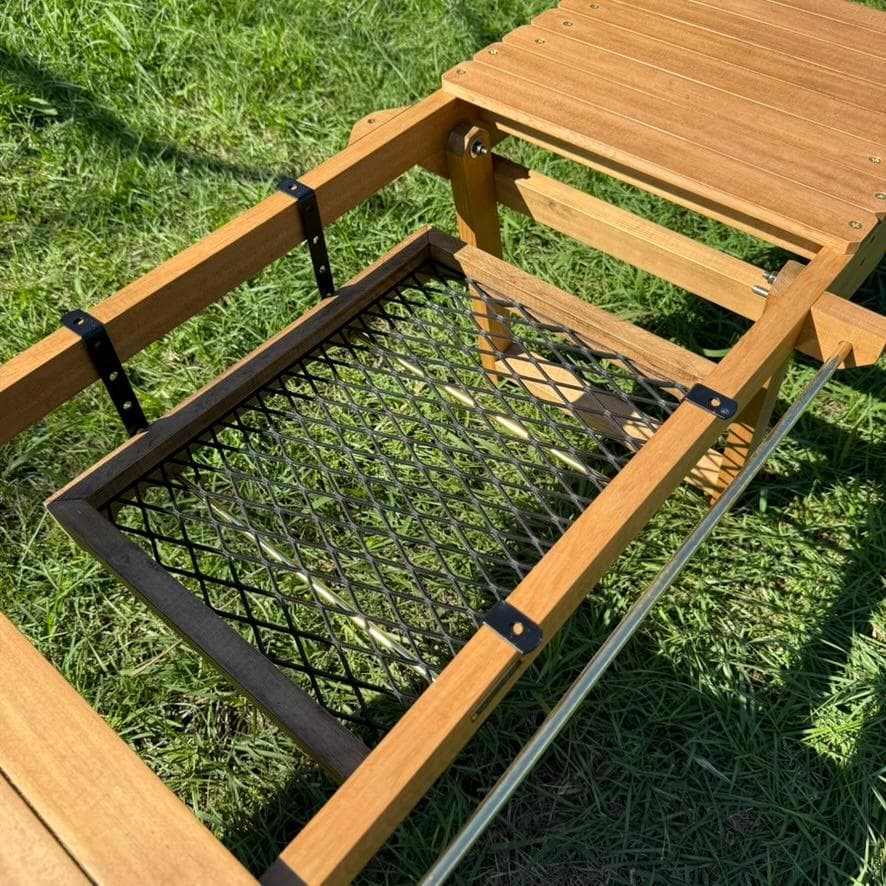 タフ丸金具 ウォルナット 木×エキスパンドメタル×真鍮パーツ IGTフレーム対応