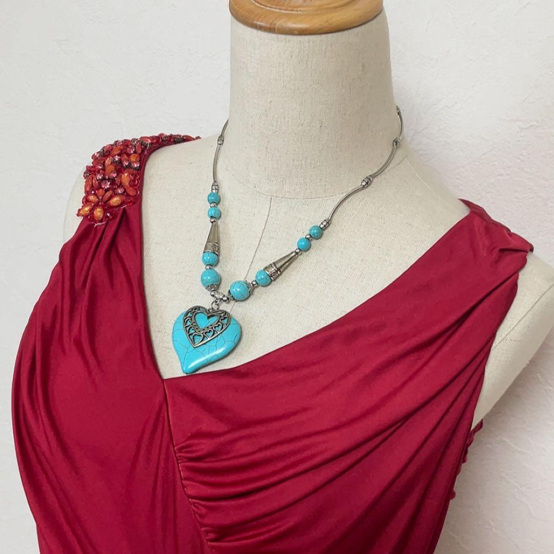 メトリーゼ 美品 ドレープワンピース フォーマルドレス バーガンディ 9号結婚式