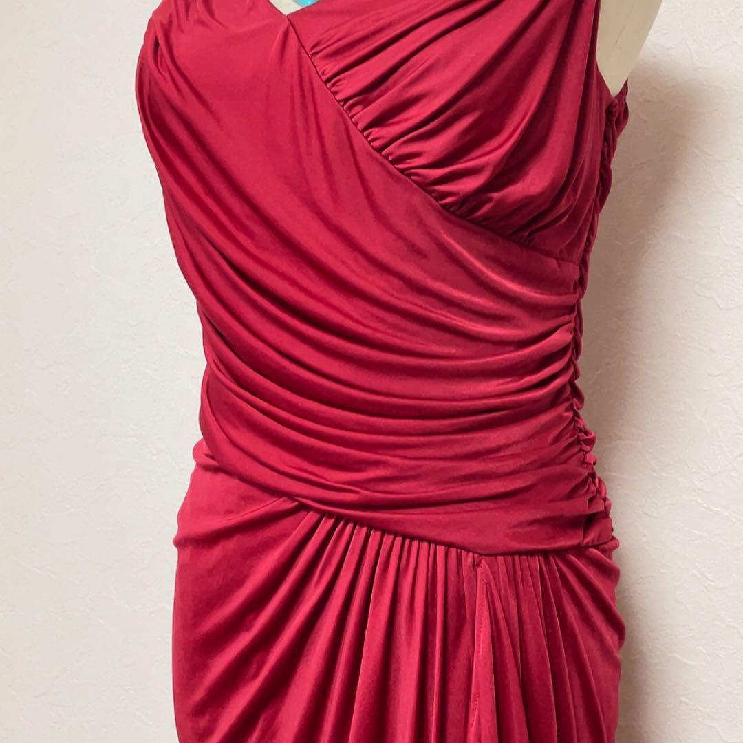 メトリーゼ 美品 ドレープワンピース フォーマルドレス バーガンディ 9号結婚式