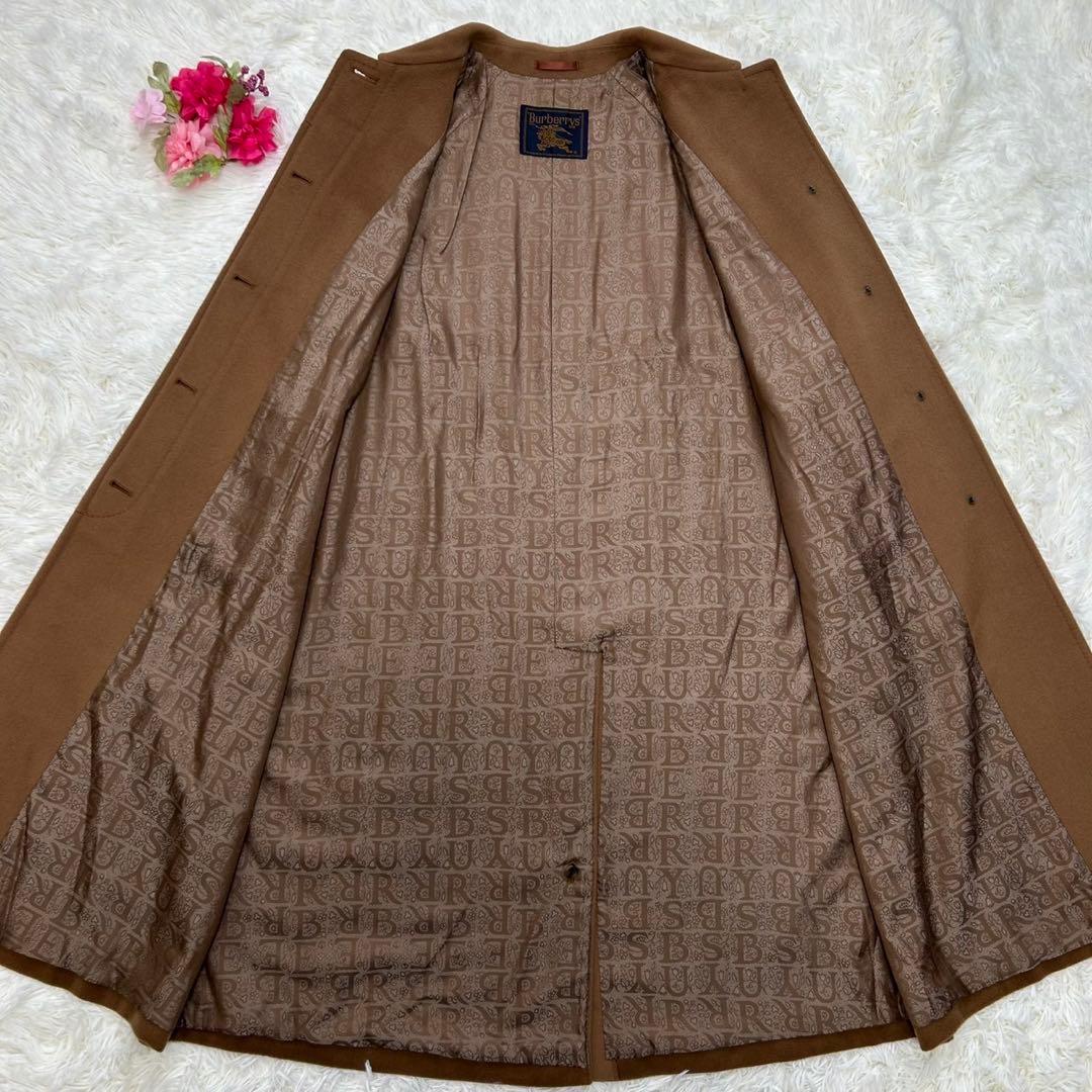 【極美品/L】バーバリー チェスターコート アウター カシミヤ100% キャメル