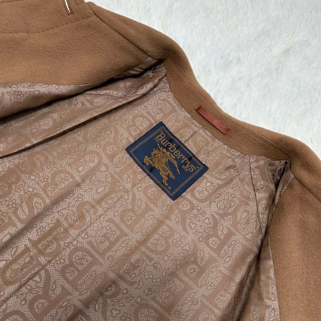 【極美品/L】バーバリー チェスターコート アウター カシミヤ100% キャメル