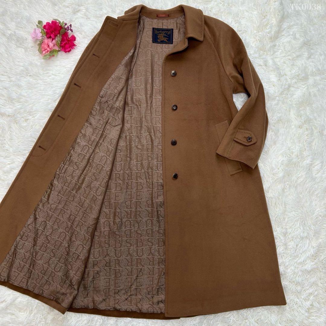 【極美品/L】バーバリー チェスターコート アウター カシミヤ100% キャメル