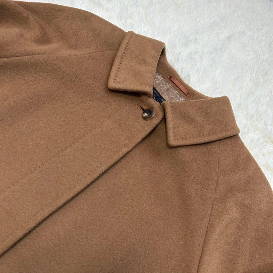【極美品/L】バーバリー チェスターコート アウター カシミヤ100% キャメル