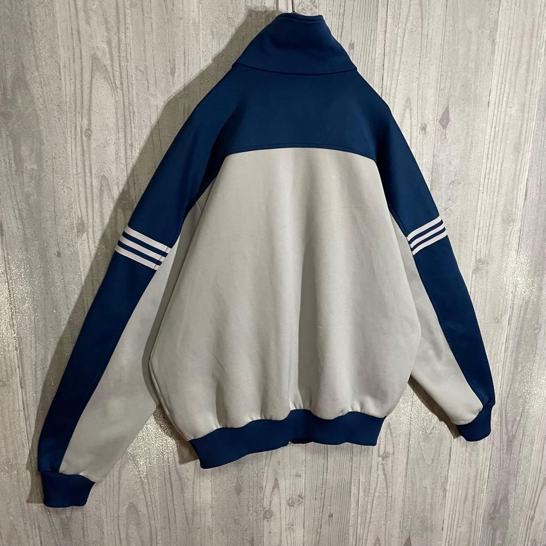 【超希少サイズ】アディダス　刺繍ロゴ入　バイカラートラックジャケット　7