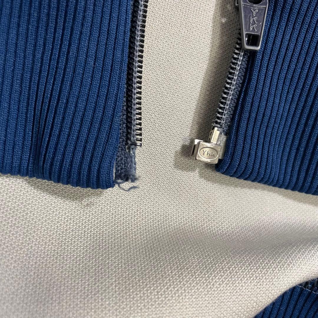 【超希少サイズ】アディダス　刺繍ロゴ入　バイカラートラックジャケット　7