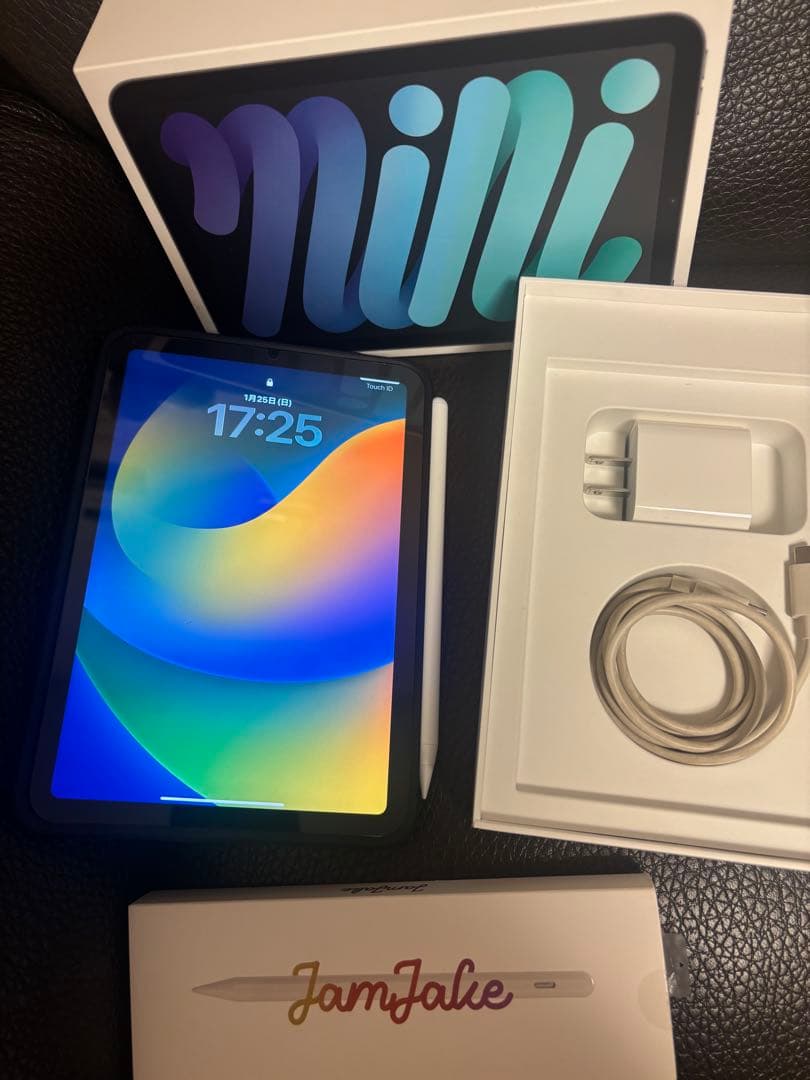 【美品】iPad mini第6世代 フィルム、ケース、ペンシル付属