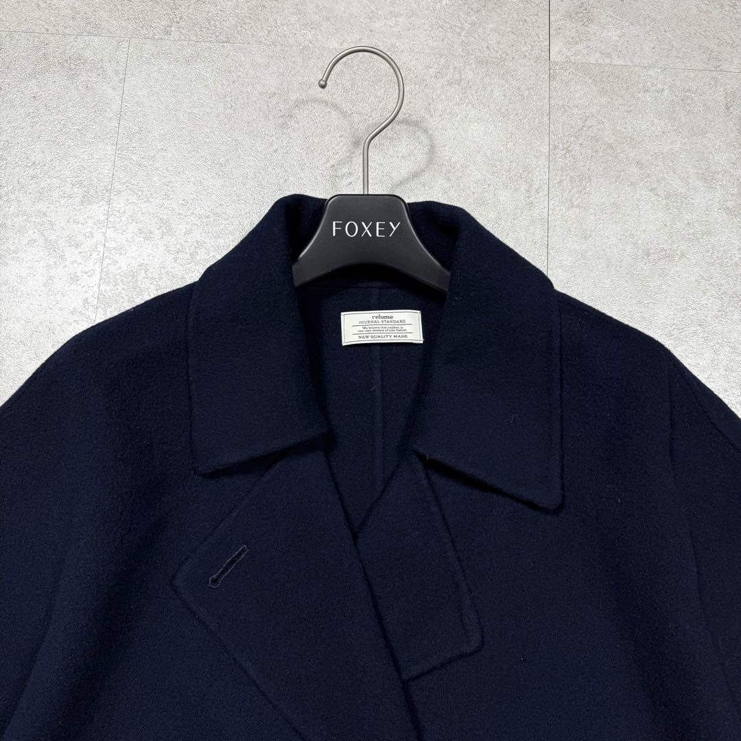 近年♡ジャーナルスタンダード ウールナイロンリバーベスト コート 紺 フリー