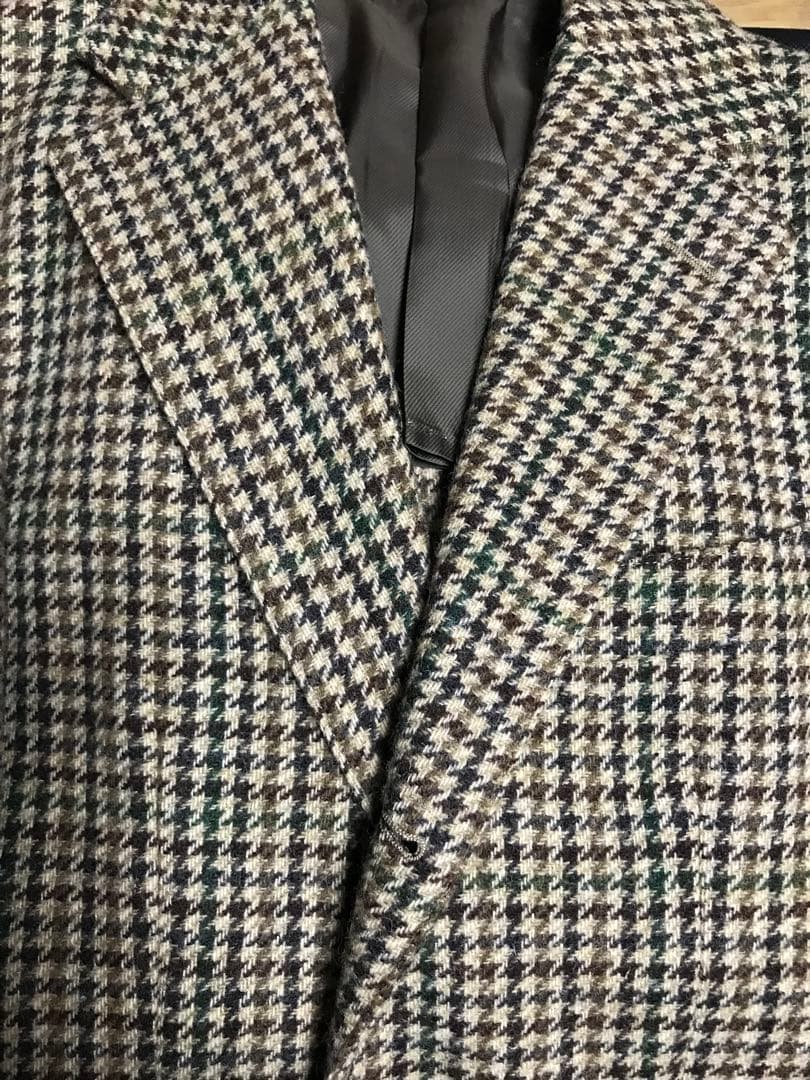 SHIPS MOONガンクラブチェック ツイードジャケット 46サイズ