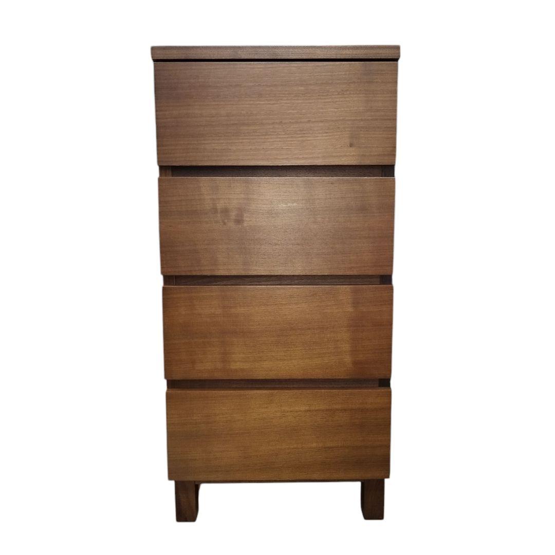 【廃盤希少】無印良品 4段チェスト ウォールナット材 足つき