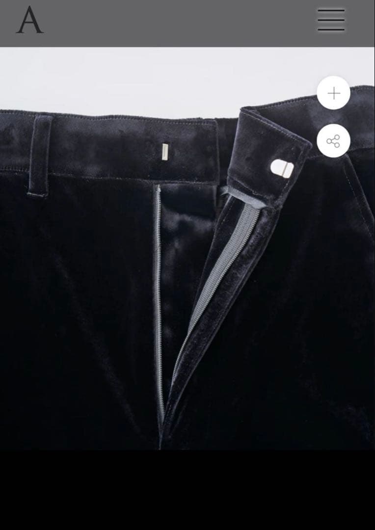 d*s様 【希少】ABYTS VELOUR SEMI WIDE PANTS 佐藤