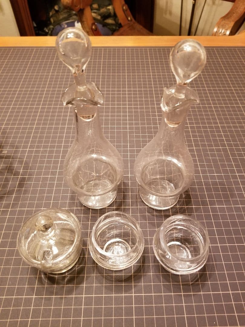 藍*璃様 ドレッシングボトル ソースボトル ヴィンテージ 調味料 ガラス セット