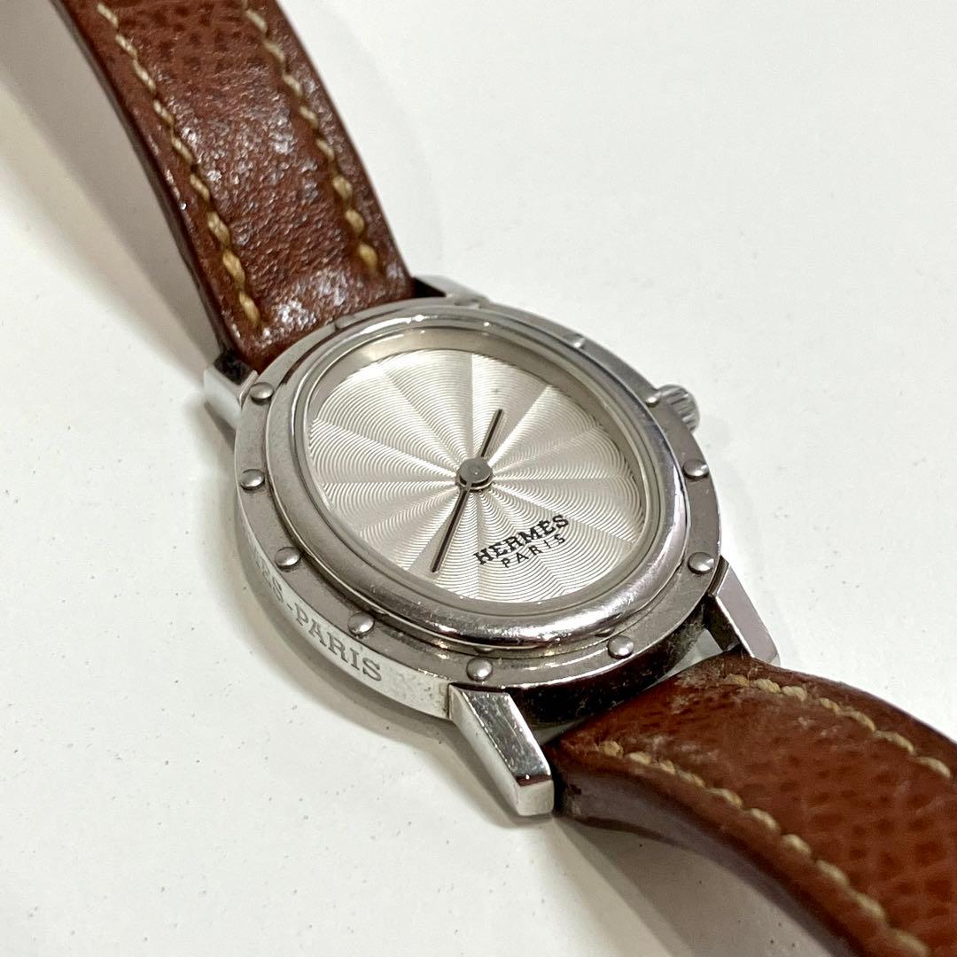 HERMES エルメス クリッパー オーバル クォーツ 時計 不動