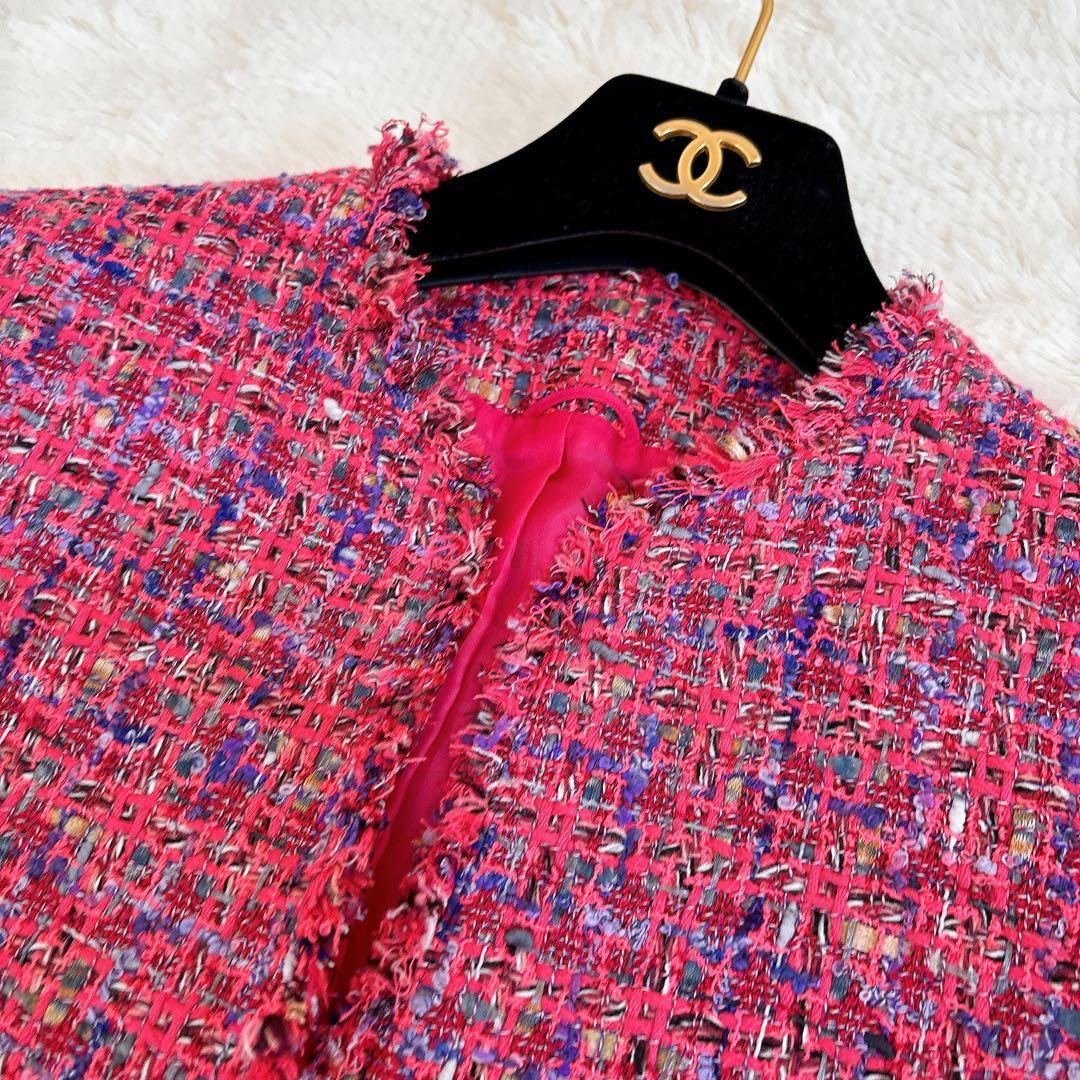 2023年モデル☆ ANAYI ネオンツイードノーカラー ジャケット