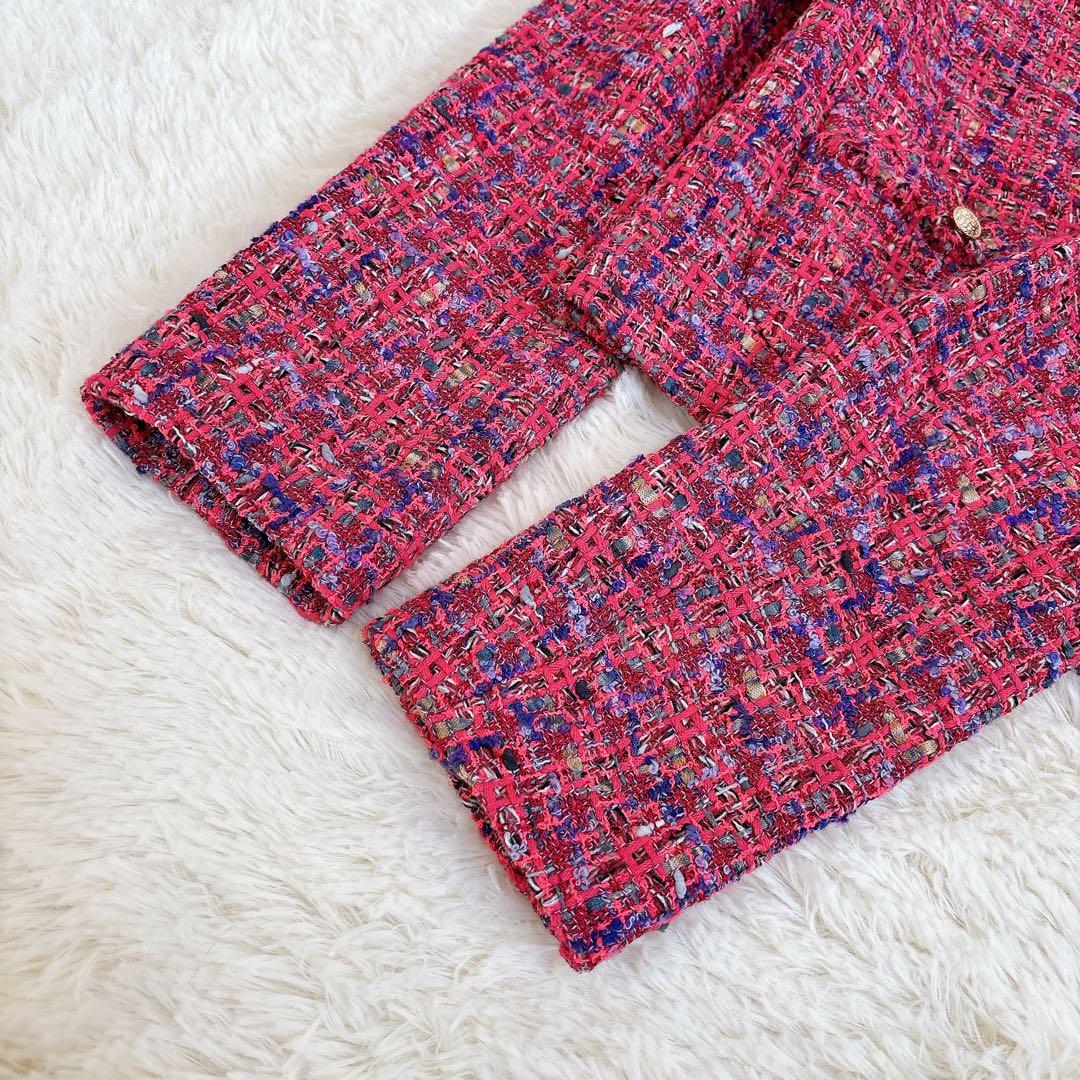 2023年モデル☆ ANAYI ネオンツイードノーカラー ジャケット