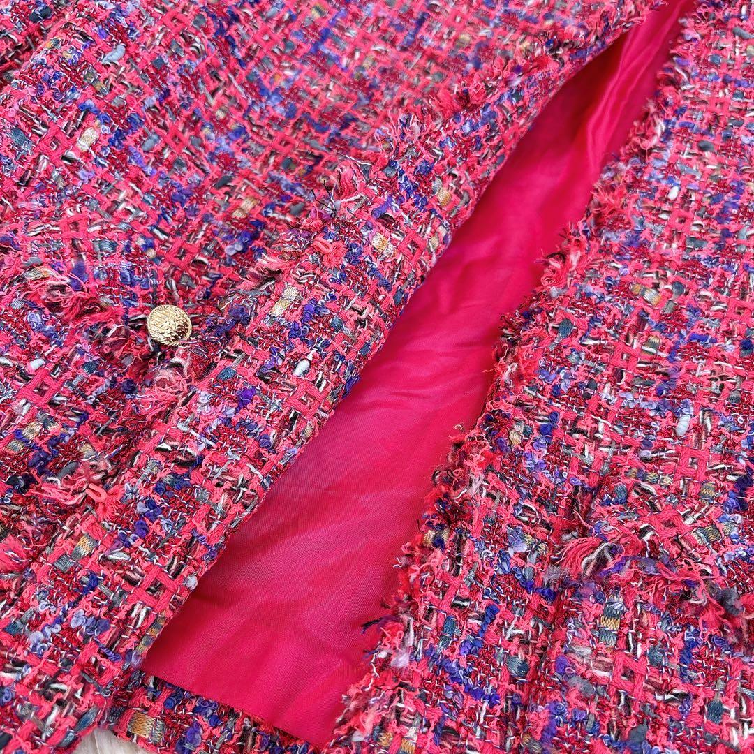 2023年モデル☆ ANAYI ネオンツイードノーカラー ジャケット