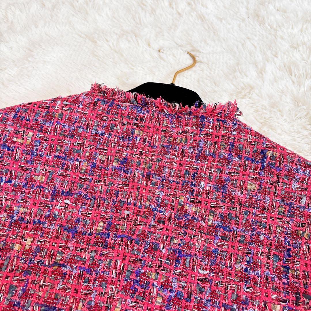 2023年モデル☆ ANAYI ネオンツイードノーカラー ジャケット