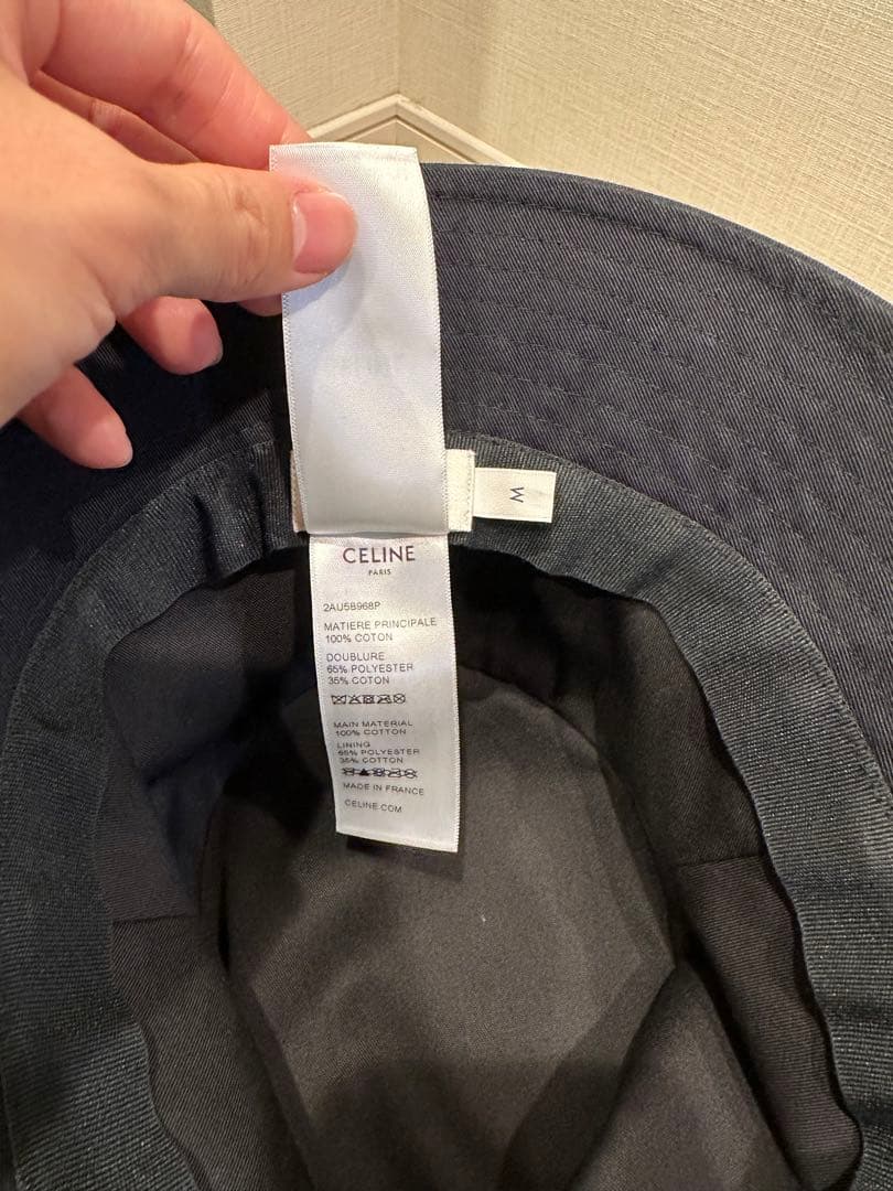 CELINE バケットハット 黒 M