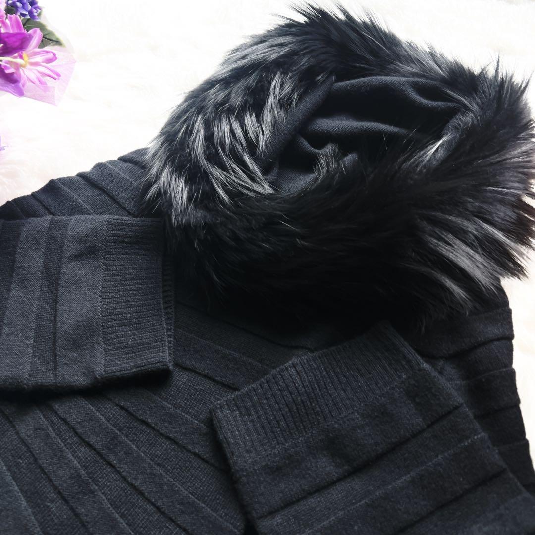 美品　HERMES エルメス　フォックスファー　カシミヤ　セーター　トップス