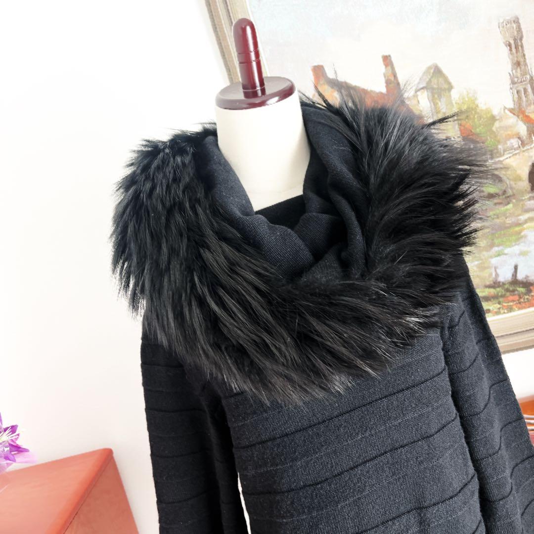 美品　HERMES エルメス　フォックスファー　カシミヤ　セーター　トップス