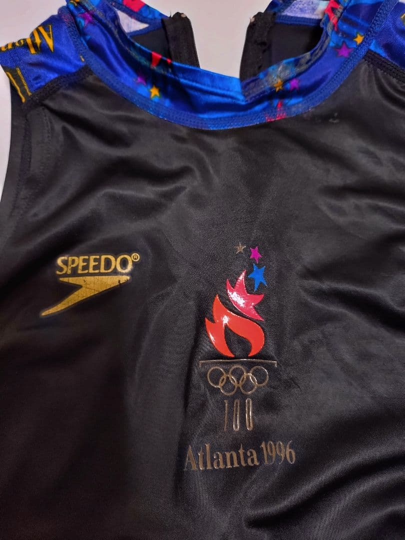 SPEEDO　競泳水着　アトランタオリンピックモデル　黒/赤/青 　Mサイズ