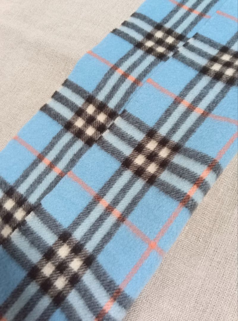 バーバリー　カシミヤ100％　マフラー　水色