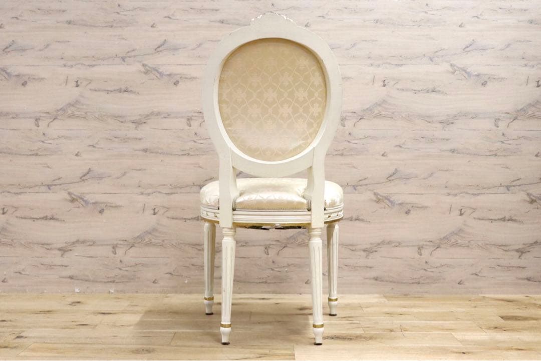 GMIK102C○イタリア製 アンティーク ダイニングチェア アームレスチェア