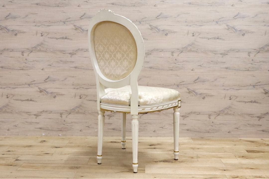 GMIK102C○イタリア製 アンティーク ダイニングチェア アームレスチェア