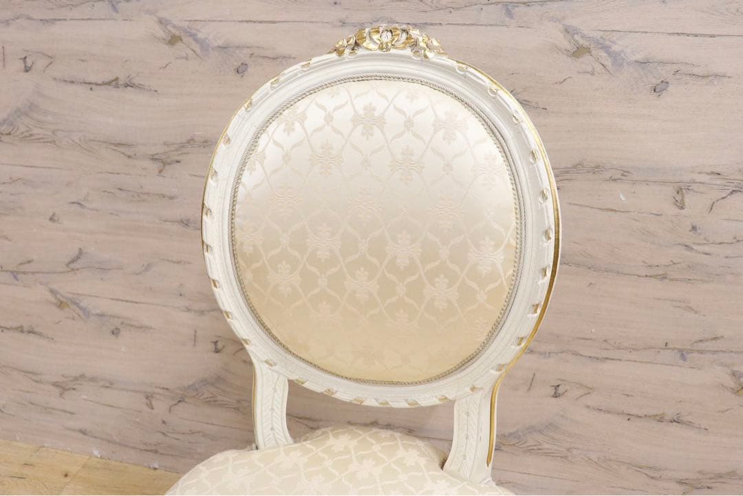 GMIK102C○イタリア製 アンティーク ダイニングチェア アームレスチェア