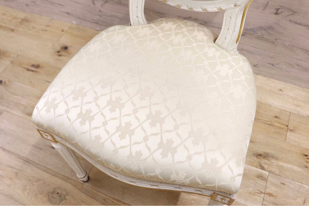 GMIK102C○イタリア製 アンティーク ダイニングチェア アームレスチェア