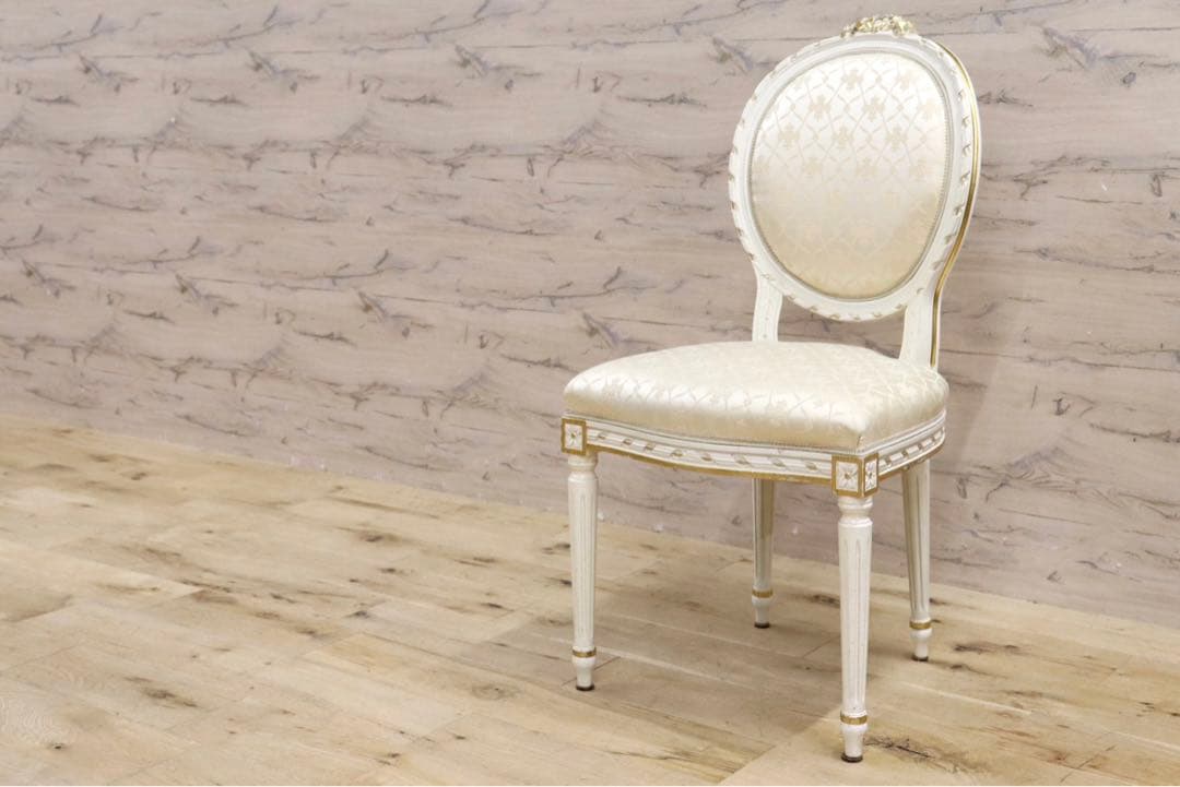 GMIK102C○イタリア製 アンティーク ダイニングチェア アームレスチェア