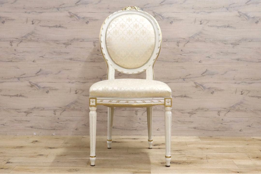 GMIK102C○イタリア製 アンティーク ダイニングチェア アームレスチェア