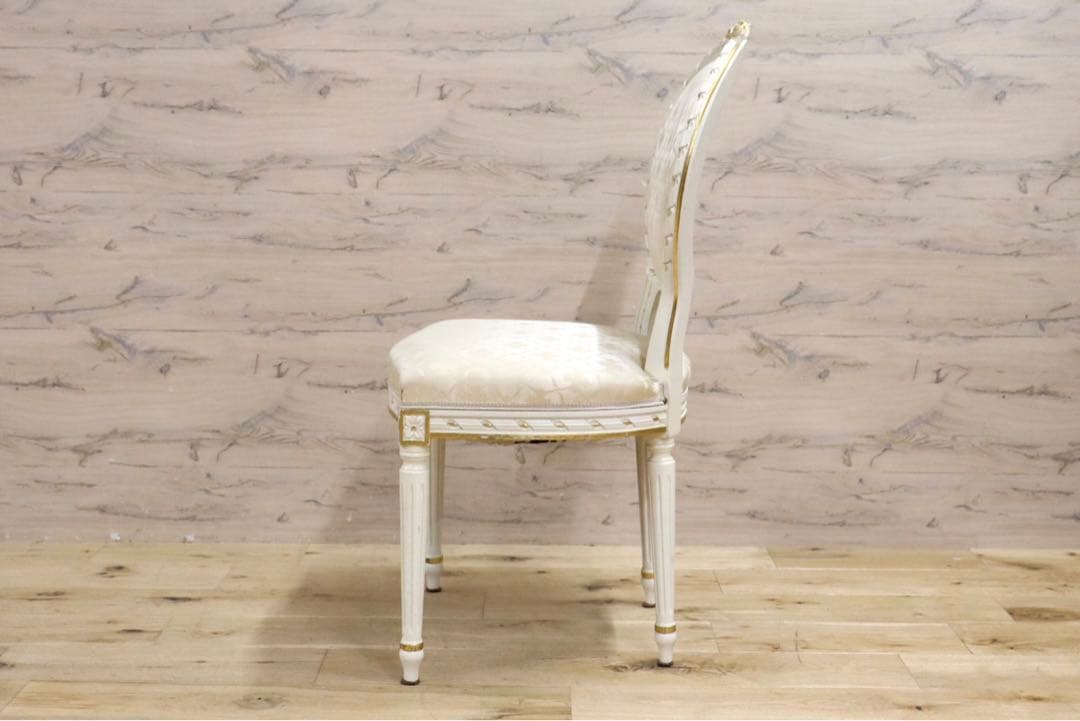 GMIK102C○イタリア製 アンティーク ダイニングチェア アームレスチェア