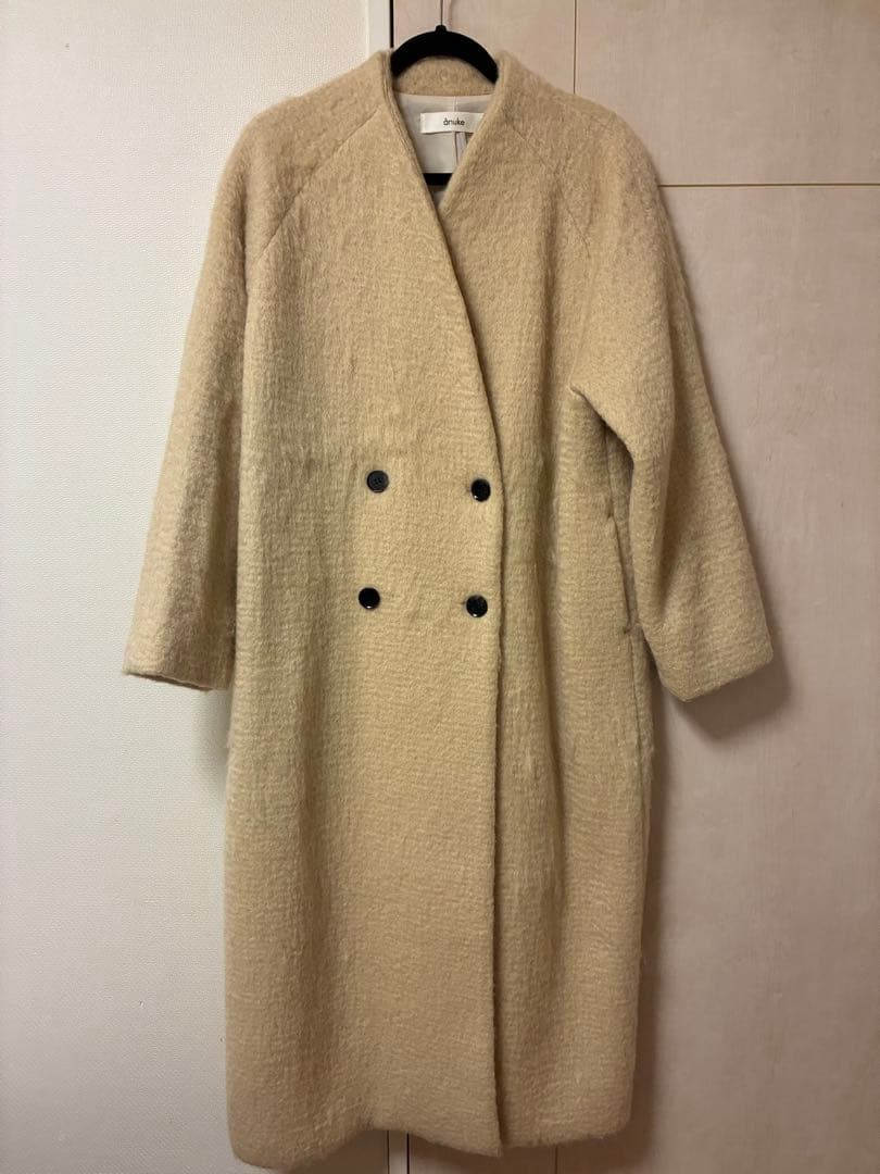 アンヌーク　anuke Collarless Shaggy Coat