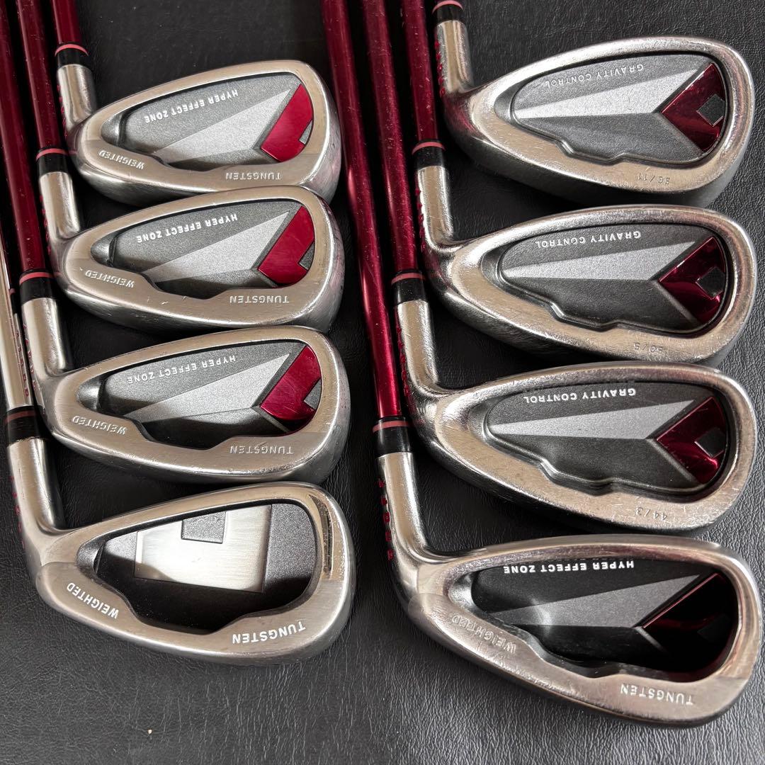 送料込メンズゴルフクラブセットONOFFオノフXI-D赤アイアンODYSSEY