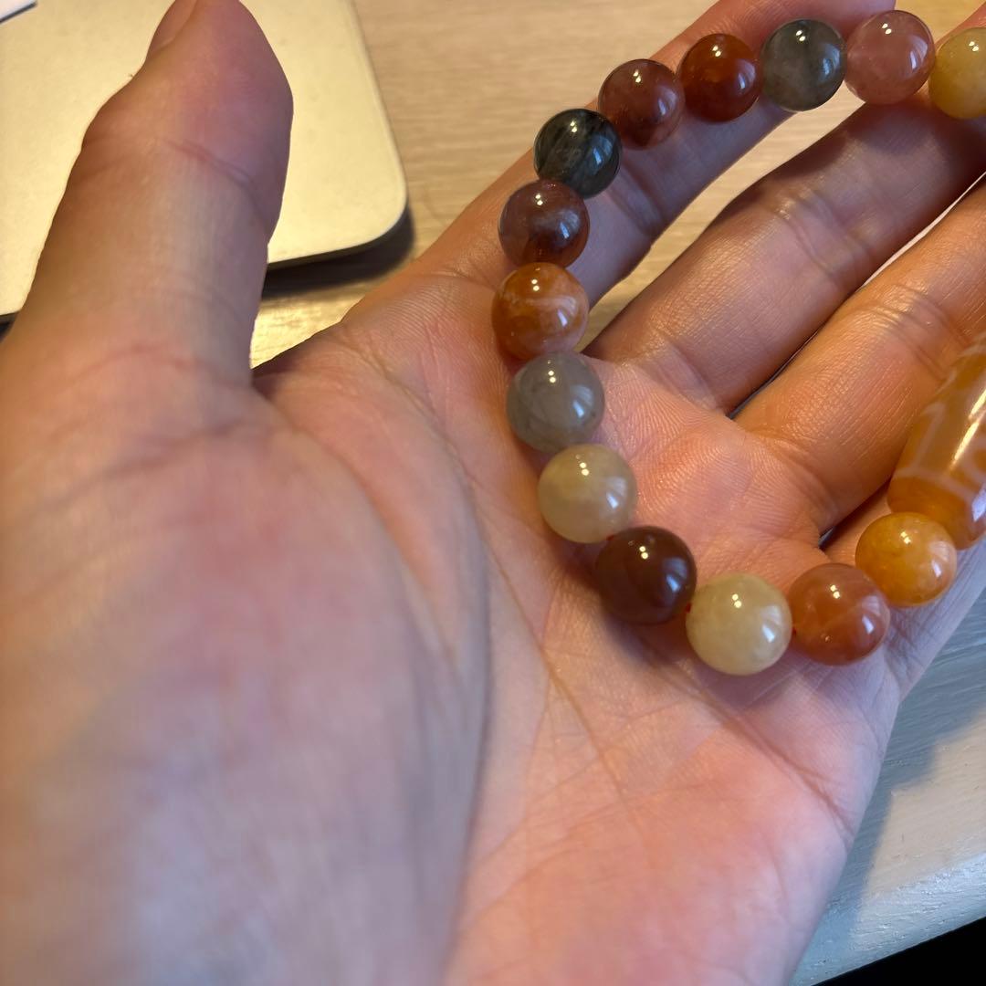 めちゃくちゃ綺麗！オレンジ九眼天珠！ズドドーンとくる！