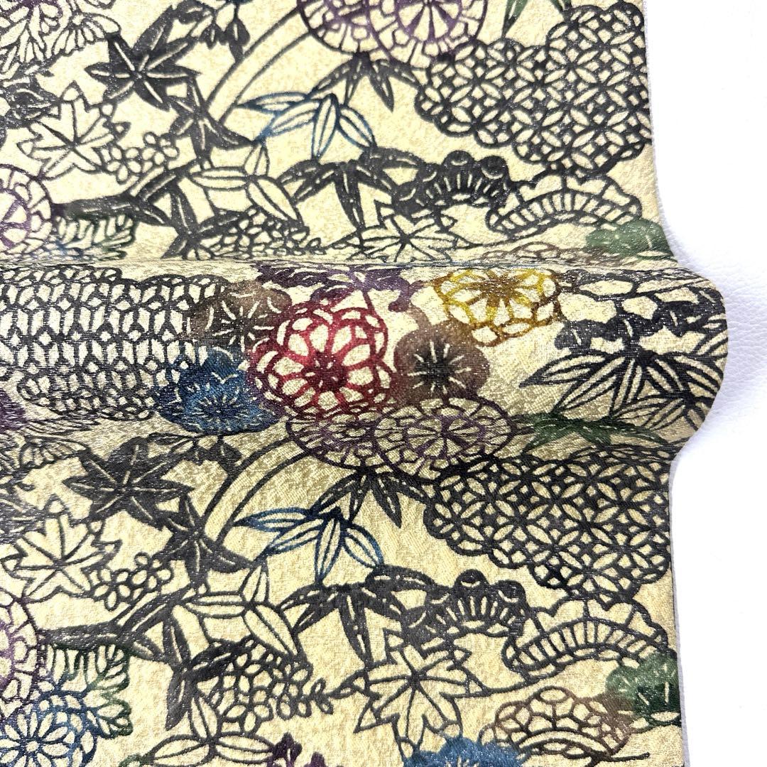 専用帯6050 ●高級 正絹 紅型 両面全通 リバーシブル 袋帯 松竹梅