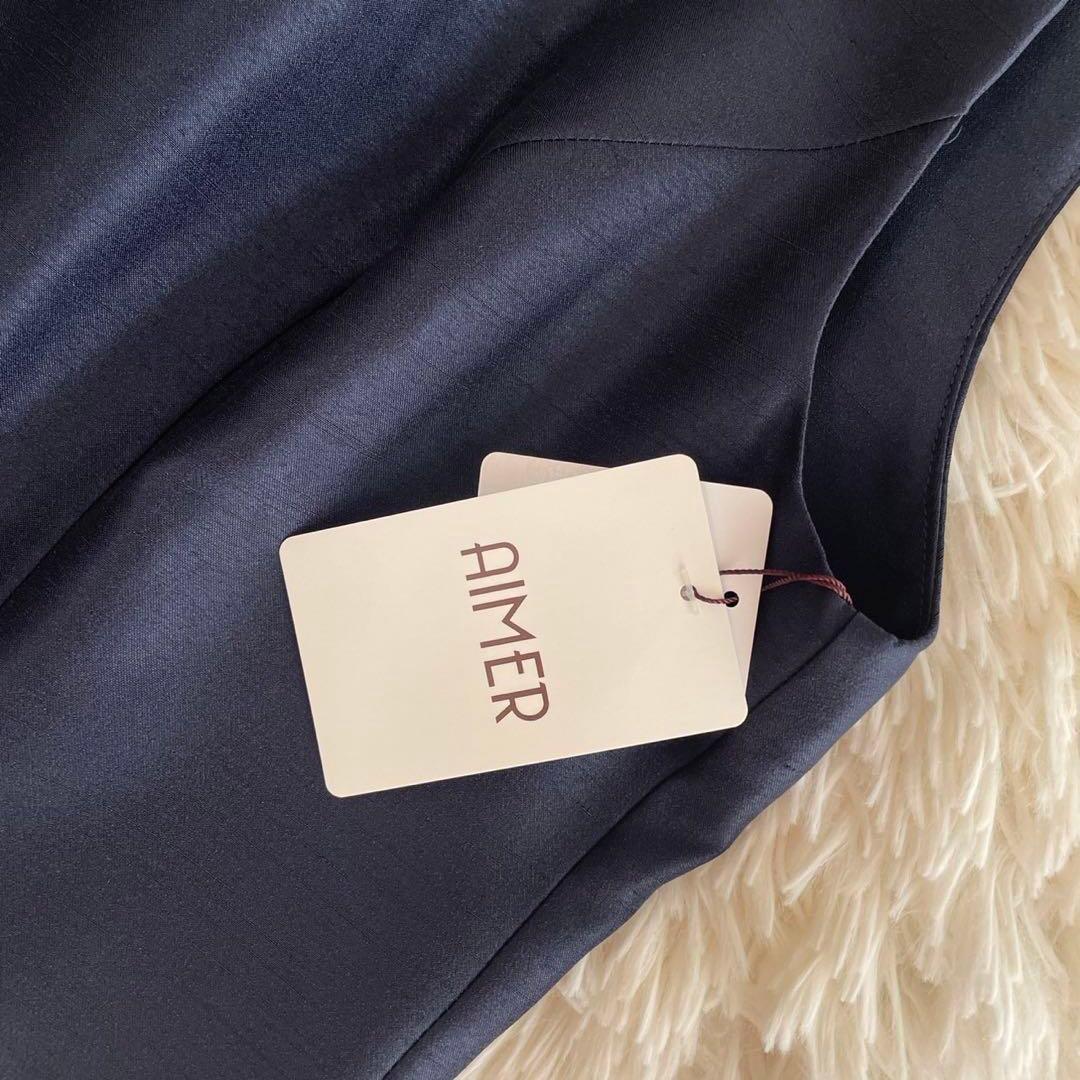 【新品未使用】AIMER シャンタンフレアドレス